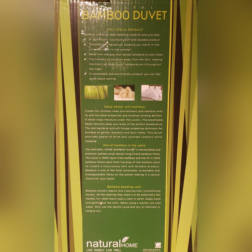 Natural Home Bamboo-Filled Queen Duvet with Rayon from Bamboo Cover
